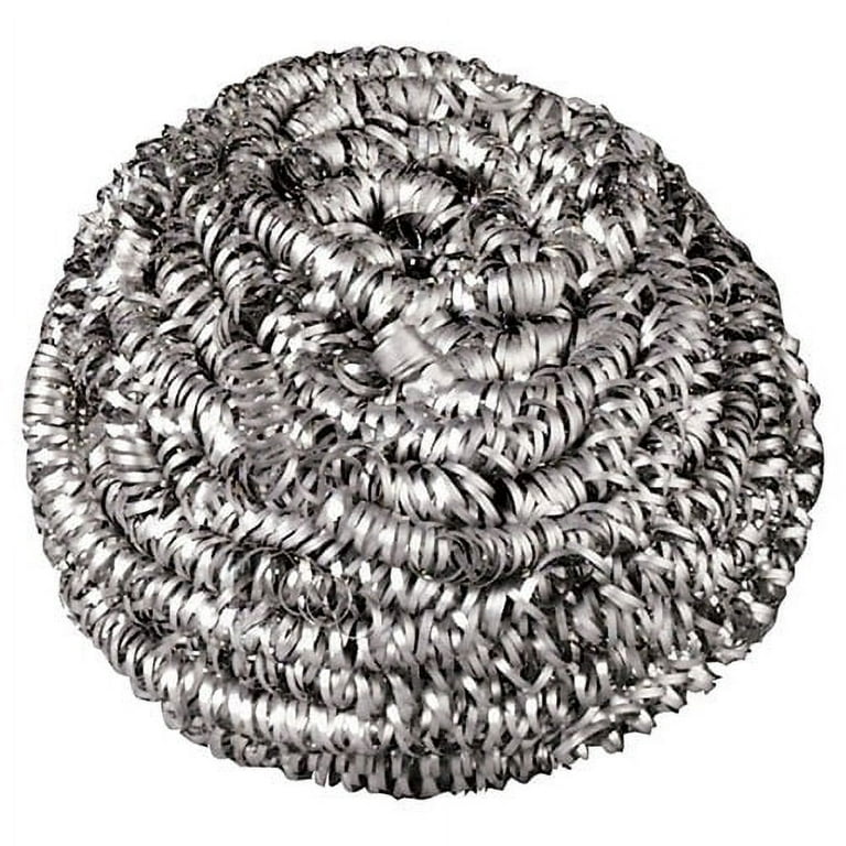 Stainless Steel Scrubber, Medium Size, Steel Gray, 72/Carton Stainless Steel Scrubber, Medium Size, Steel Gray, 72/Carton