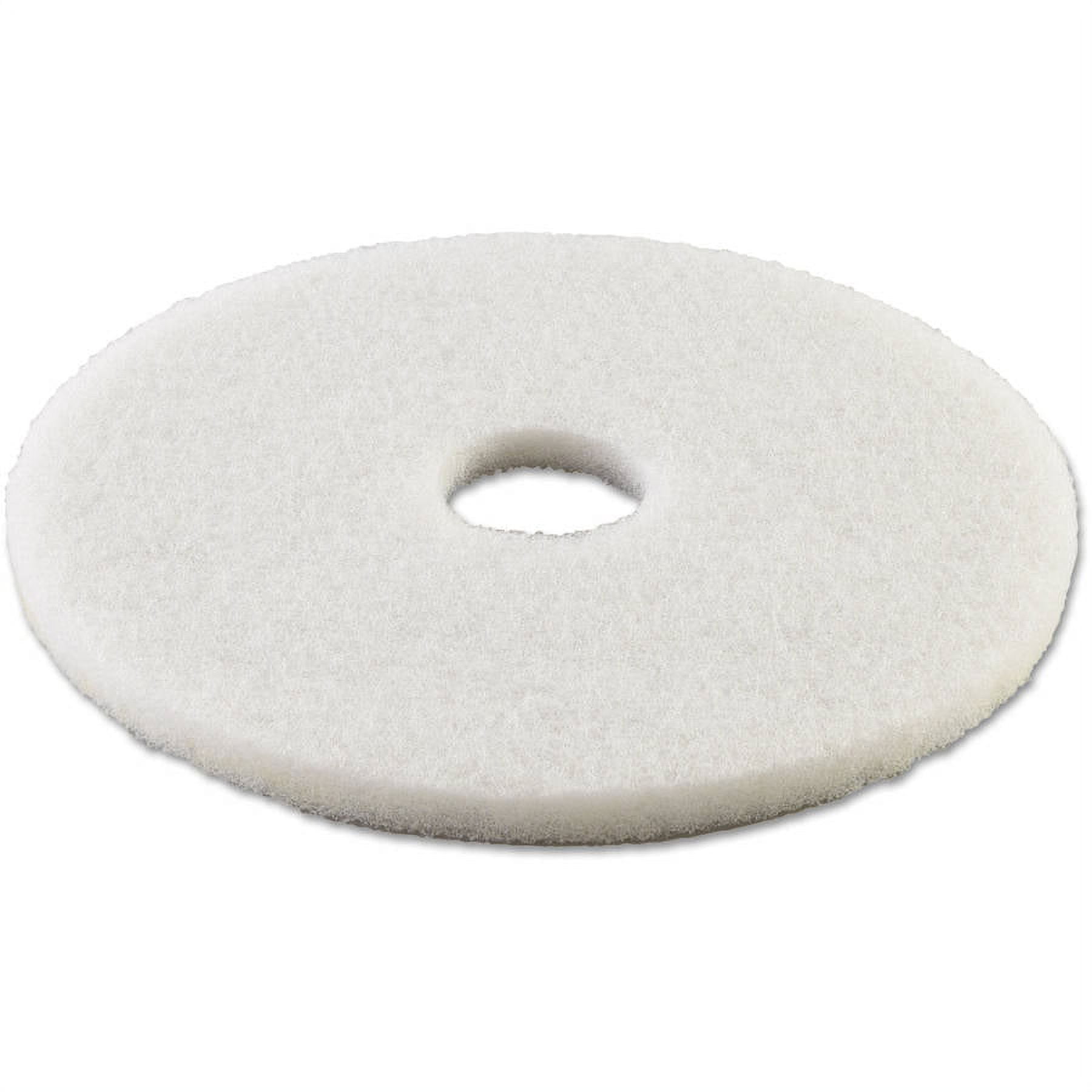 Boardwalk Standard 13-Inch Diameter Polishing Floor Pads, White