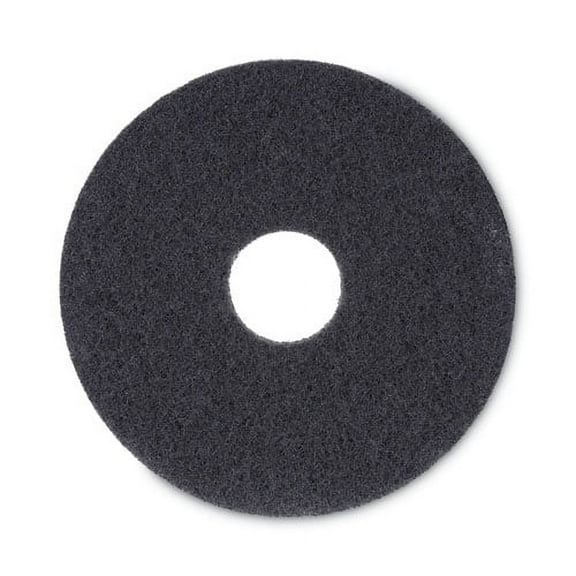 Boardwalk Stripping Floor Pads, 18" Diameter, Black, 5/Carton -BWK4018BLA