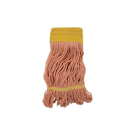 Boardwalk Super Loop Wet Mop Head, Cotton/Synthetic Fiber, 5" Headband, Small Size, Orange, 12/Carton