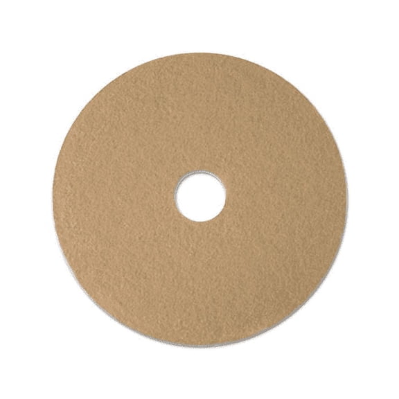 Boardwalk Tan Burnishing Floor Pads, 20" Diameter, 5/Carton -BWK4020ULT