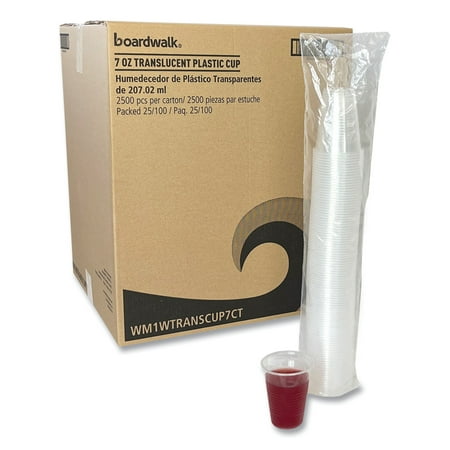 Boardwalk Translucent New Disposable Plastic Cold Cups, 7 oz, Polypropylene, 2,500/Carton