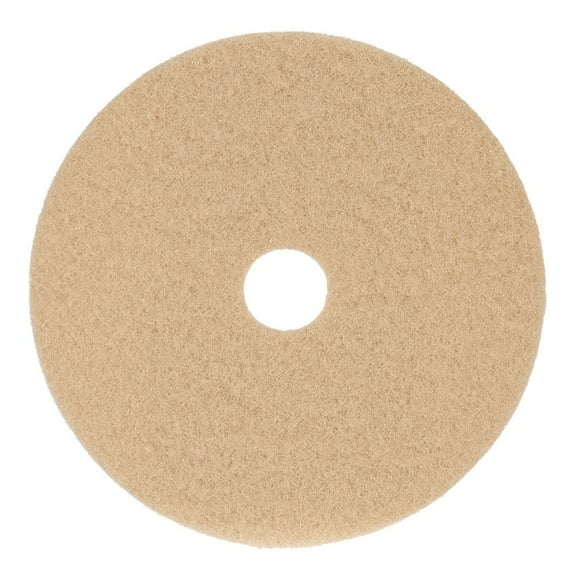 Boardwalk BWK4019ULT 19 in. Diameter Burnishing Floor Pads - Tan (5/Carton)