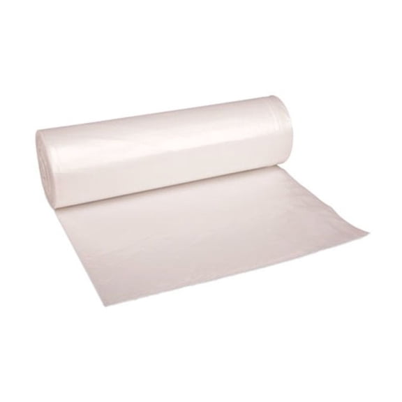 Boardwalk High-Density Can Liners, 45 gal, 11 mic, 40" x 46", Natural, Perforated Roll, 25 Bags/Roll, 10 Rolls/Carton