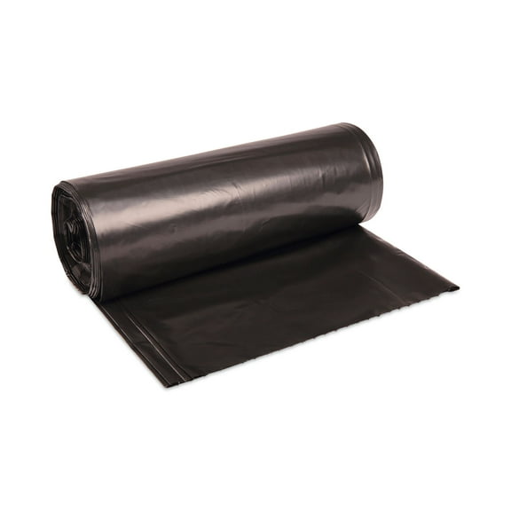 Boardwalk V8647EKKR01 19 Microns 43 in. x 47 in. 56 Gallon High-Density Can Liners - Black (150/Carton)