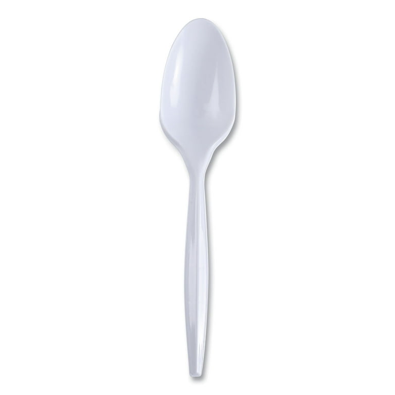 Mediumweight Wrapped Polypropylene Cutlery, Teaspoon, White, 1,000/Carton Mediumweight Wrapped Polypropylene Cutlery, Teaspoon, White, 1,000/Carton