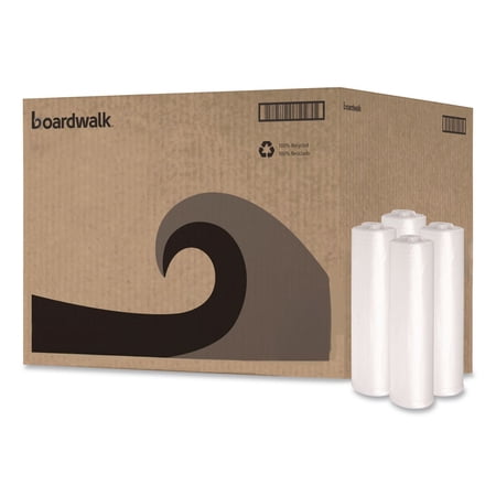 33 in. x 39 in. 33 gal. 1.1 mil. Recycled Low-Density Polyethylene Can Liners - Clear (10 Bags/Roll, 10 Rolls/Carton)