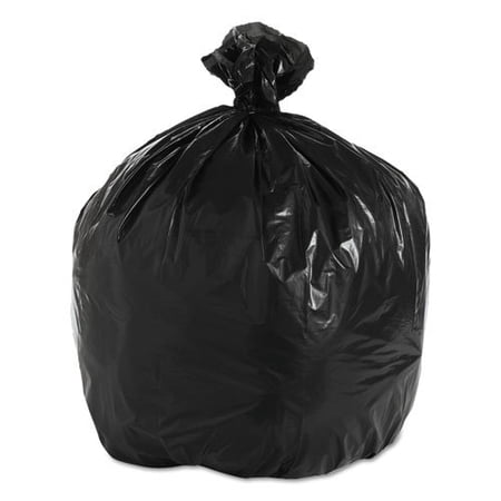 Super Extra-Heavy Repro Can Liner, 33x39, 1.6 Mil, 33gal, Black, 10 Bags/Roll, 10 Rolls/Carton