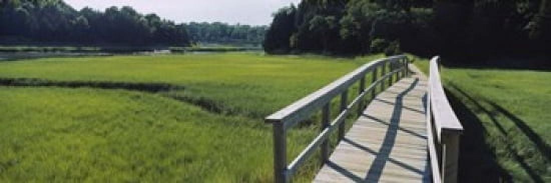 Boardwalk in a field Nauset Marsh Cape Cod Massachusetts USA Canvas Art - Panoramic Images (18 x 6)