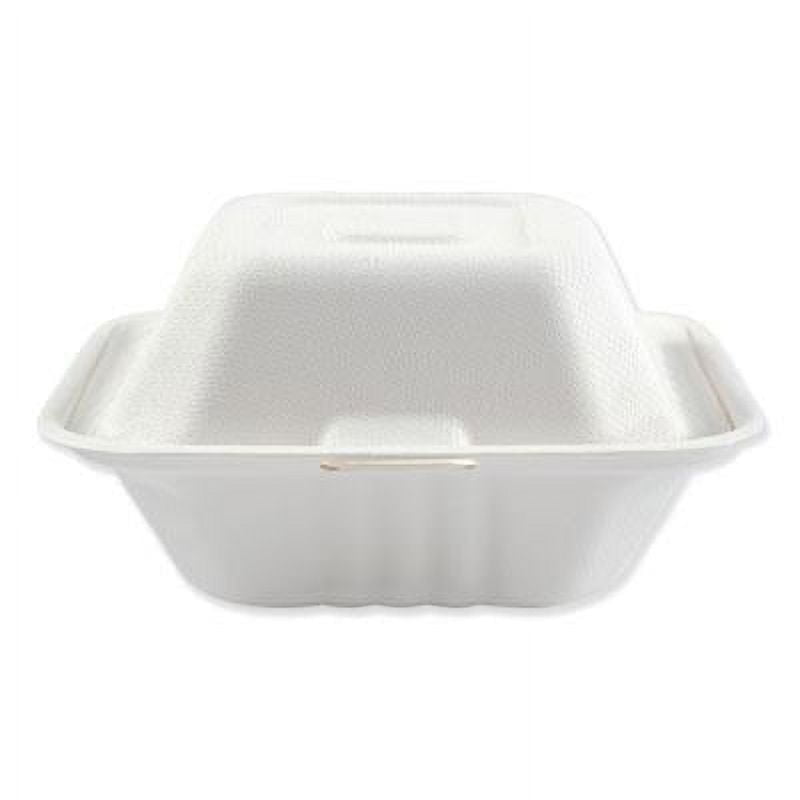 125-Pack) 6 x 6 x 3 Clear Hinged Lid Plastic Takeout To Go Box Container  New