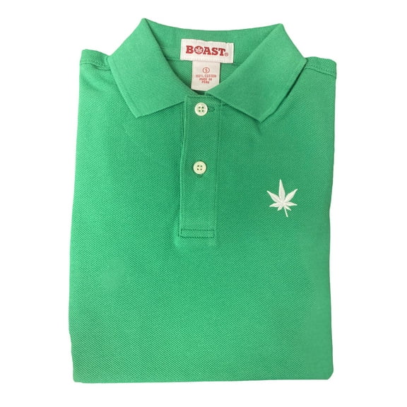 Boast Boy's Solid Pique Polo Shirt, Large, Kelly Green