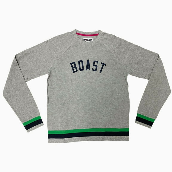Boast Men's Arch Logo Crewneck Sweatshirt, X-Large, Heather Grey