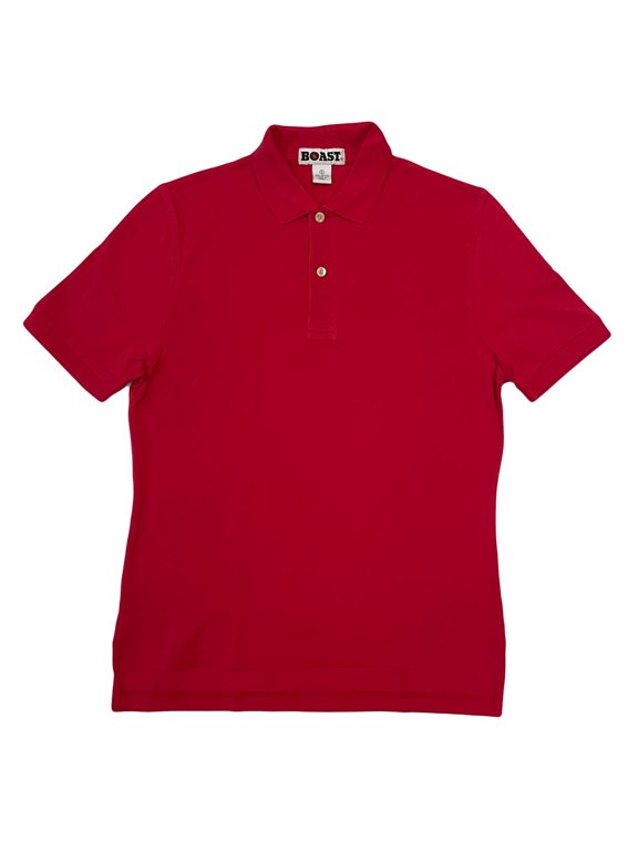 Men's Blank Core Pique Polo Medium, Red
