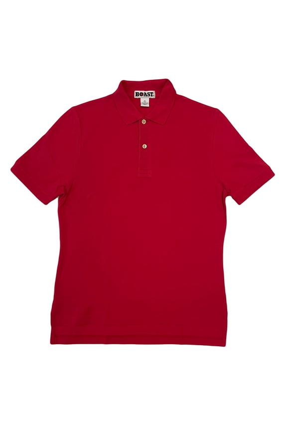 Men's Blank Core Pique Polo Small, Red