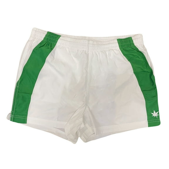 Boast Men's Edge Panel 4 inch Match Short X-Large, White/Green