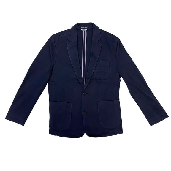 Boast Men's Two-Button Knit Blazer, Medium, Navy