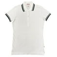 thumbnail image 1 of Boast Women's Blank Tartan Polo, Medium, White/Forest Green, 1 of 1