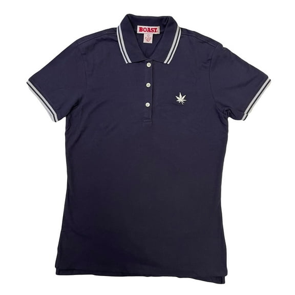 Boast Women's Tipped Polo Shirt Large, Navy