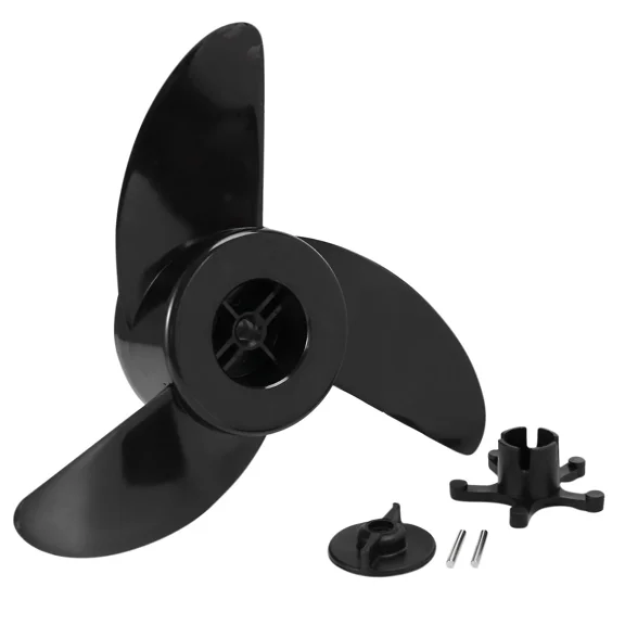 Boat 3-Blade Propellers Electric Outboard Trolling Motor Prop and Mount Nut Marine Dinghy Outboard