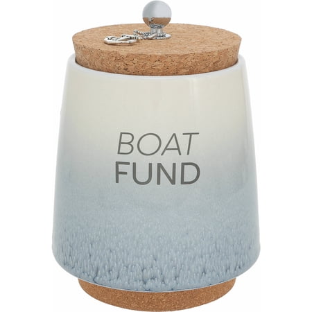 Pavilion Gift Company - Boat - 6.5" Ceramic Savings Bank