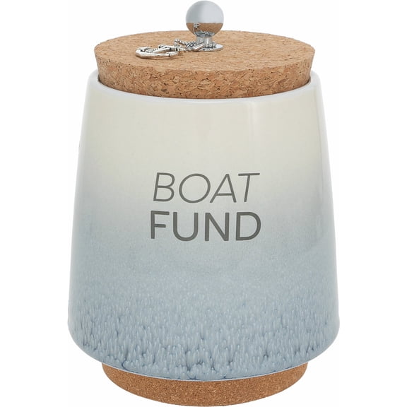 Pavilion Gift Company - Boat - 6.5" Ceramic Savings Bank