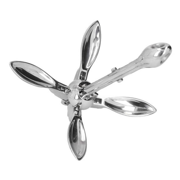 Boat Accessories Marine Anchor Roller 3.3lbs Foldable Grapnel Anchor Stainless Steel Hardware for Marine Boat Yacht