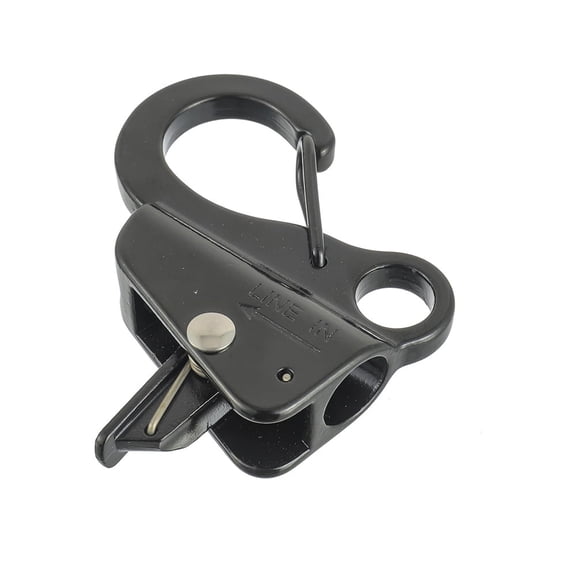 Boat Anchor Hook Sliding Hook,Stainless Steel Easy to Use Knotless Anchor System with Quick Release for 3/8" Rope Jet Skis Pontoon  black
