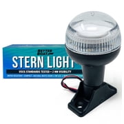 Boat Anchor Light, 4" LED Stern Light, USCG Tested Waterproof Marine Navigation Light, 2NM White All-Around Dome, LED Accessory for Boats