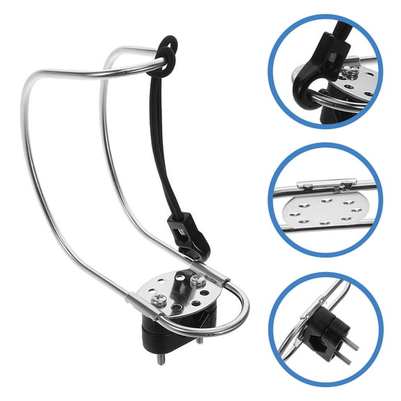 Pawsdot Outdoor Lifebuoy Rack Lifebuoy Holder Bracket Silver For Boats Safety Equipment 1Pack