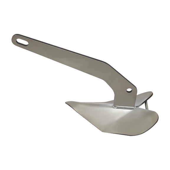 Boat Anchor Wing 316 Stainless Steel Non-Hinged Plow Silver for Boats 20-35ft
