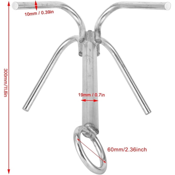 Boat Anchors, 316 Stainless Steel 4-Claw Anchor with Strong Grasping Ability Anti Grappling Hook for Marine Boat Yacht Hardware Boat Grapnel Lightweight and Portable for Outdoor