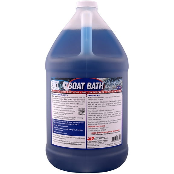 Boat Bath ph neutral, clean rinsing boat wash and shine soap 1 gallon