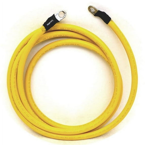 Boat Battery Cable Yellow | 2 AWG 96 Inch Tinned 600V
