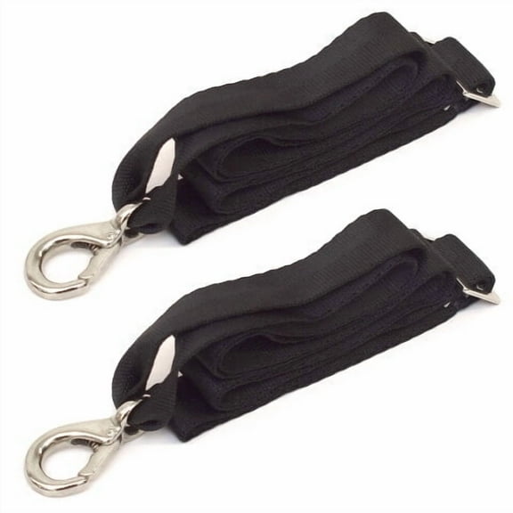 Boat Bimini Straps | Adjustable 21-44 Inch Black Nylon (Pair)