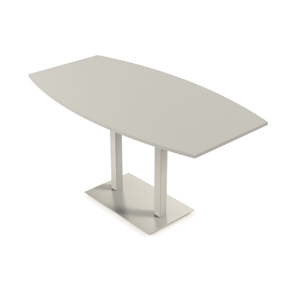 Boat Bistro Height Meeting Table Double Metal Base 46x72 Bar Table