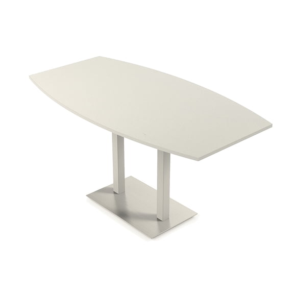 Boat Bistro Height Meeting Table Double Metal Base 46x72 Bar Table