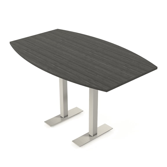 Boat Bistro Height Meeting Table T-Shaped Metal Base 46x72 Bar Table