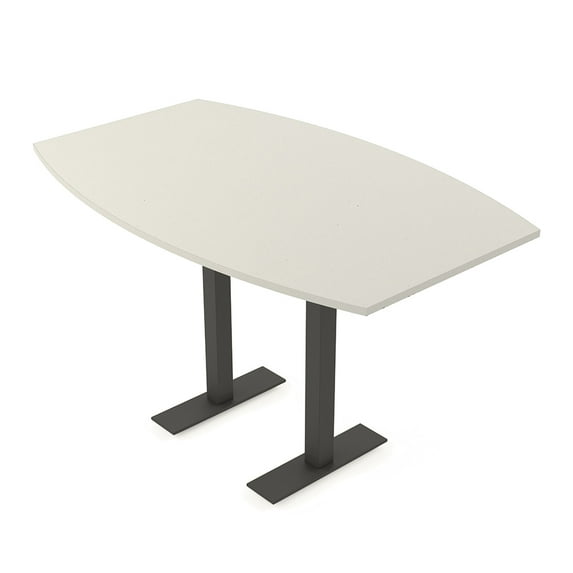 Boat Bistro Height Meeting Table T-Shaped Metal Base 46x72 Bar Table