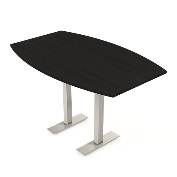 Boat Bistro Height Meeting Table T-Shaped Metal Base 46x72 Bar Table