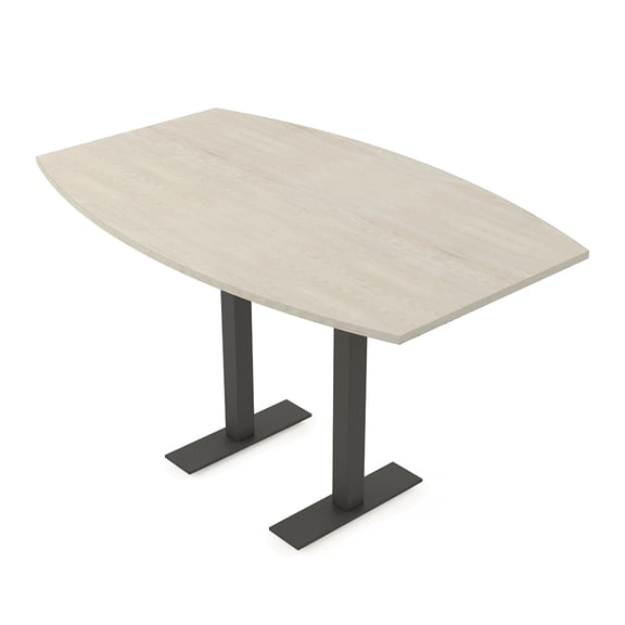 Boat Bistro Height Meeting Table T-Shaped Metal Base 46x84 Bar Table