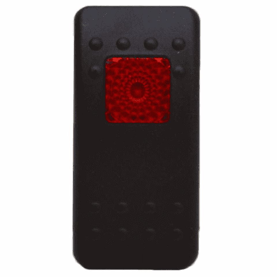Plastic Rocker Switch Cover Boat Blank Actuator Rocker Switch Cover | Black Plastic Illuminated Red ...