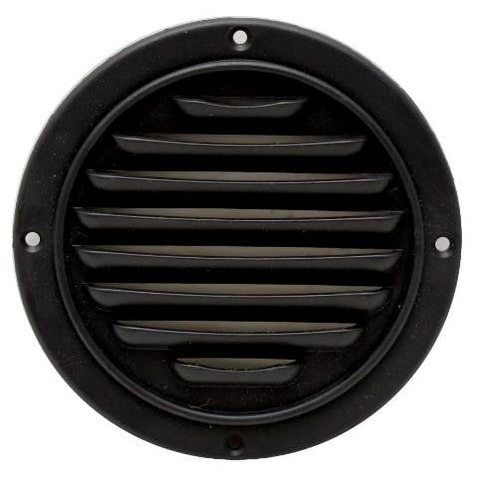 Boat Blower Vent Cover 4 Inch Black Plastic Matte