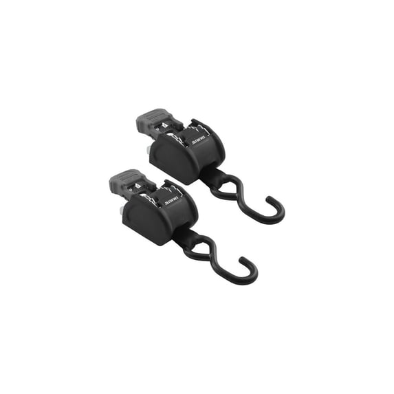 7" Black Boatbuckle Heavy-Duty Retractable Transom Tie-Down - 1" x 72"