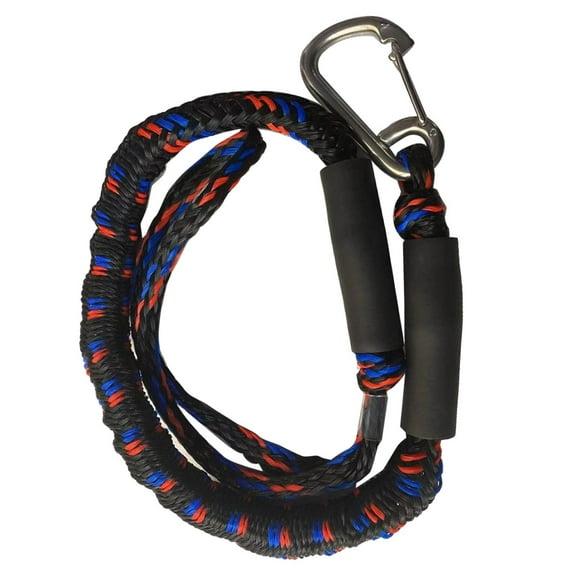 Boat Bungee Dock Line Docking String Dock Line with Loop 4 Feet Sturdy Mooring Rope with Stainless Steel Clip Practical Boat Ties Accessories D