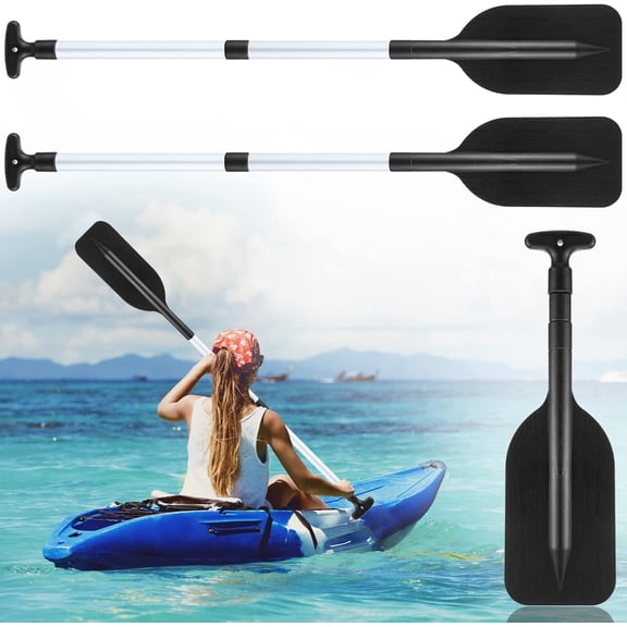 Boat Canoe Paddles Telescoping Collapsible Oar Aluminum 21.3-41.7 in Kayak Paddles Adjustable Length for Kayak Inflatable Dinghy Water Sport Boat Accessories