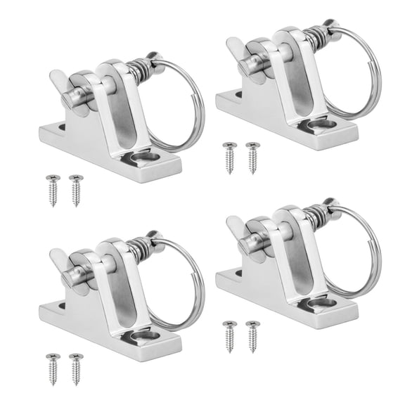 Boat Canopy Hardware Bimini Top Deck Hinge with Quick Release Stainless Steel Pins for Marine Sunshade Assembly