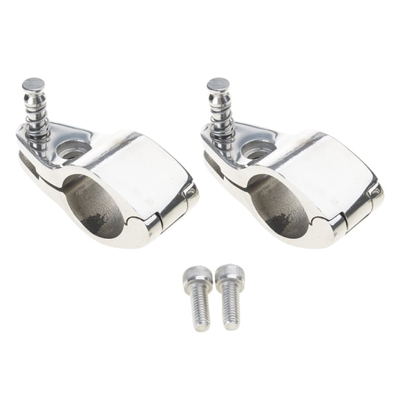 Boat Canopy Tube Clamps 2 Pack Heavy Duty Stainless Steel Hinged Jaw Slides with Secure Locking Systems for 22-32mm Pipe