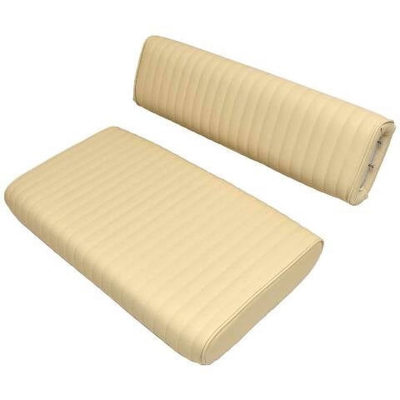 Boat Cooler Seat Cushions | Heat Pleated Beige (Set of 2)