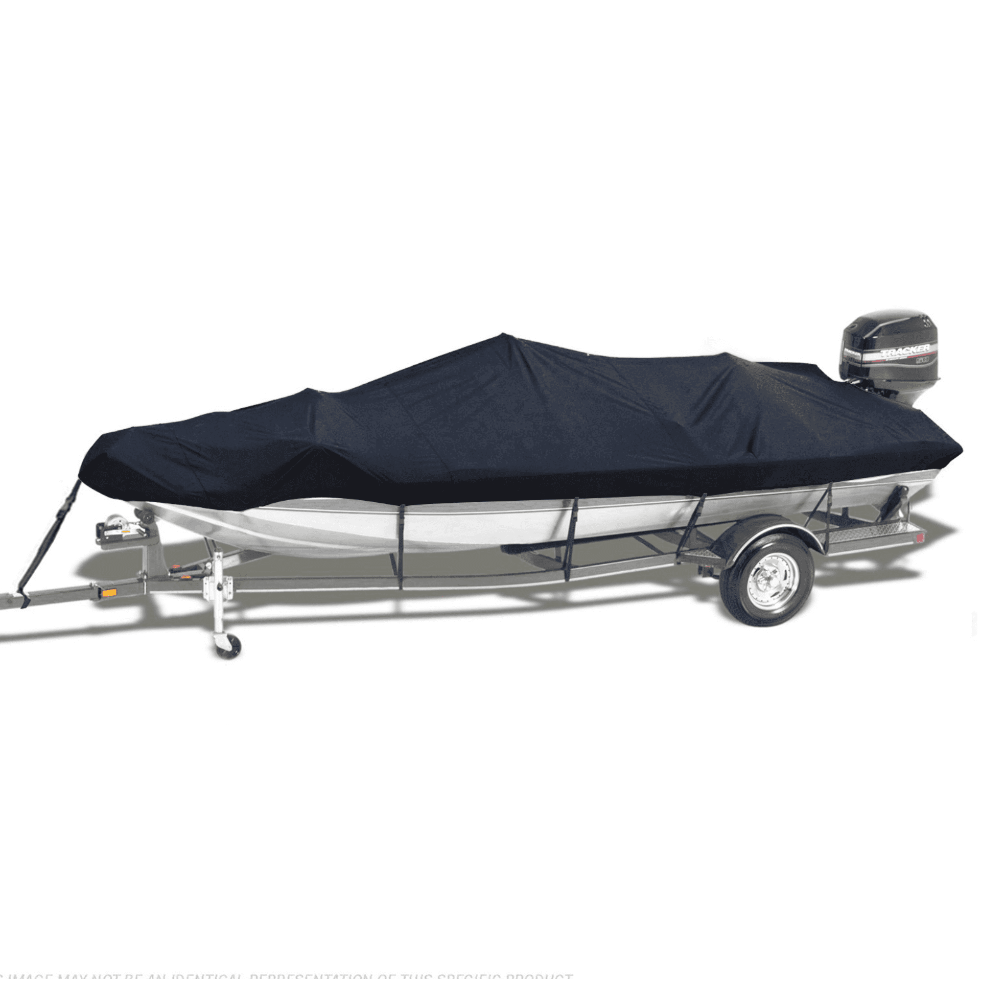 Boat Cover, All-Weather Mooring and Trailering Boat Cover for V-Hull Runabouts Outboards and I/O Bass Boats, Fits up to 17-19ft long and 96in wide