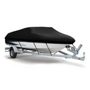 Boat Cover, Heavy Duty Waterproof Trailerable Boat Cover for V-Hull, TRI-Hull, Runabout Boat, Pro-Style Bass Boats, Fits up to 17-19ft Long and 96 in Wide